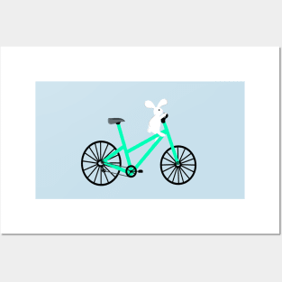 Bunny On A Bicycle Posters and Art